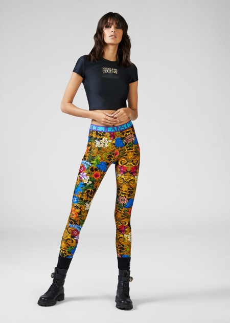 Versace Tropical Baroque Print Leggings Dam - 810346JQZ